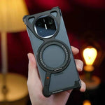 Z Shape for Huawei MateX5 X3 Phone Case Metal Bezel-less Protective Case Shell Magnetic Kickstand Wireless Charging