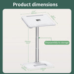 Angle Height Adjustable Laptop Stand with LED Light Liftable Reading Desk with Night Light Notebook Holder Tablet Mount - NeoFrame