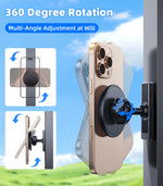 Portable Golf Cart Phone Holder 360° Rotatable Magnetic Phone Holder Stand for Boat Fridge Gym Universal for iPhone 16 - NeoFrame