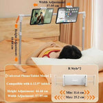 Foldable Tablet Stand Phone Holder for Bed Multifunctional Rack Height Adjustable Phone Tablet Bracket for iPhone iPad