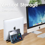 Vertical Laptop Stand Heat Dissipation Gravity Laptop Holder For MacBook Pro Air Xiaomi Tablet Aluminum Notebook Stand - NeoFrame