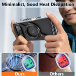 Metal Phone Case Cover For Pixel 9 9 Pro 9 Pro XL Shockproof Protective Cover Magnetic Ring