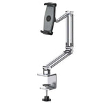 Tablet Stand for Desk 3-Arm Desktop Phone Holder for iPhone iPad Bed Mount with Clamp for Universal 4-12.9 inch Device