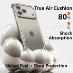 Metal Frameless Phone Case for iPhone Ultra-thin Magsafe Phone Case Air Cushion Shockproof