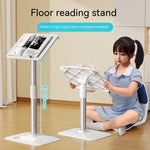 Floor Reading Stand 43-78cm Height Adjustable Tablet Stand Book Shelf Liftable Reading Table Foldable Pad Laptop Holder - NeoFrame
