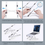 Adjustable Laptop Holder Support Notebook Stand For Mackbook Pro Riser Portable Laptop Stand Cooling Computer Bracket - NeoFrame