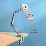 360°Rotatable Laptop Stand Clamp Tablet Hightening Support Holder Book Bracket Height Adjustable Desktop Bed Lazy Stand