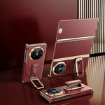 Genuine Leather Phone Case for Huawei Mate XT Ultimate Case with Stand 360° Rotation Full Cover Shockproof XT Phone Case