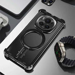 Aluminum Alloy Phone Case for Honor Magic 6/6 Pro with Stand Thin Magnetic Metal Frameless Protective Cover Shock Proof