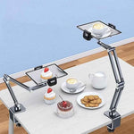 Tablet Stand for Desk 3-Arm Desktop Phone Holder for iPhone iPad Bed Mount with Clamp for Universal 4-12.9 inch Device