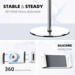 Tablet Floor Stand Height Adjustable Tablet Holder for iPad/for iPad Pro/for iPhone/for Samsung/for 4.7-12.9'' Devices