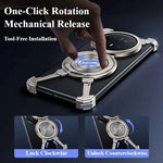 Metal Bezel-less for Huawei Mate 70/Pro/Pro+ Phone Case with Stand 360° Rotatable Magsafe Shockproof Protective Cover