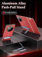 Metal Foldable Phone Stand Ultra-thin Mini Invisible Portable Desktop Phone Holder for Huawei Mate XT Self-adhesive - NeoFrame