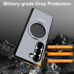 For Samsung Galaxy Z Fold 5/6 Phone Case Metal Flip Full Coverage Protective Cover with 360° Rotation Magsafe Kickstand