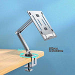 360°Rotatable Laptop Stand Clamp Tablet Hightening Support Holder Book Bracket Height Adjustable Desktop Bed Lazy Stand