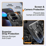 Metal Frameless Phone Case for Google Pixel 9/9 Pro/9 Pro XL/9 Pro Fold Magnetic Kickstand Protective Slim Cover Bumper