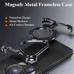 Alloy Phone Case for Huawei Pura 70/70 Pro/70 Pro+/70 Ultra with Stand Magnetic Metal Frameless Protective Cover Bumper