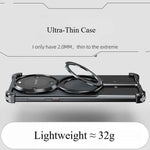 Aluminum Alloy Shell for Huawei Mate 60 Pro+ Phone Case Metal Borderless Shockproof Protective Cover Magnetic Holder