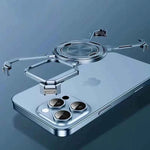 Metal Mechanical MagSafe Case for iPhone — Bezel-Less Bumper with Magnetic Wireless Charging Support