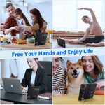 Dual Strap Leather Phone Case for Google Pixel 9 Pro Fold Case with Metal Kickstand 360°Rotatable Shockproof Full Cover