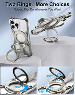 Magnetic Phone Case for iPhone Slim Phone Protective Cover Shockproof Bumper Kickstand Landyard