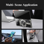Metal Magnetic Phone Case for Xiaomi MIX Fold 4 with 360° Rotatable Stand Frameless Shockproof Protective Cover Alloy