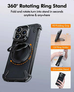 Magsafe Leather iPhone Case for iPhone Phone Case Magnetic Bumper Wireless Charging Phone Cover Stand