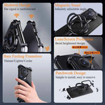 Alloy Phone Case for Huawei Pura 70/70 Pro/70 Pro+/70 Ultra with Stand Magnetic Metal Frameless Protective Cover Bumper