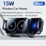 Car Wireless Charger 15W Fold Screen Phone Stand Fast Charging Car Vent Mount Phone Holder for Samsung iPhone Google - NeoFrame