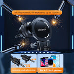2 in 1 Magnetic & Gravity Phone Holder for Car Air Vent Alloy Car Phone Stand Universal Holder for 4.7-7 Inch Devices - NeoFrame