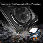 Aluminum Alloy Phone Case for Honor Magic 6/6 Pro with Stand Thin Magnetic Metal Frameless Protective Cover Shock Proof