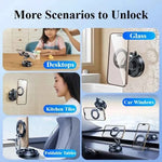 Foldable Car Suction Cup Magnetic Phone Holder Stand Multi-angle Adjustable for Univeral iPhone iPad Tablet Bracket