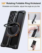 Case for Samsung Galaxy Z Fold 5/6 Magnetic Phone Cover w/ Magsafe Kickstand Slim Shockproof Metal Phone Case Cover