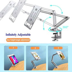 360°Rotatable Laptop Stand Clamp Tablet Hightening Support Holder Book Bracket Height Adjustable Desktop Bed Lazy Stand