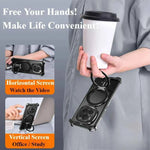 Aluminum Alloy Phone Case for Honor Magic 6/6 Pro with Stand Thin Magnetic Metal Frameless Protective Cover Shock Proof