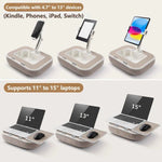 Pillow Stand with Storage Space 360° Rotatable Clip Stand Holder for 4.7-13