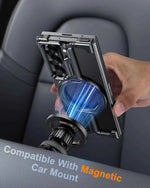 Case for Samsung Galaxy Z Fold 5/6 Magnetic Phone Cover w/ Magsafe Kickstand Slim Shockproof Metal Phone Case Cover