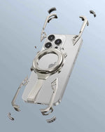 Magnetic Phone Case for iPhone Slim Phone Protective Cover Shockproof Bumper Kickstand Landyard