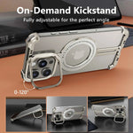 Magsafe Phone Case for iPhone Frameless Slim Phone Cover Wireless Charging Magnetic Bumper Kickstand