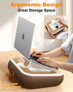 Foldable Pillow Laptop Stand with Storage Space Hidden Stand for 15
