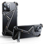 Aluminum Alloy Metal Frameless Phone Case for iPhone with Stand