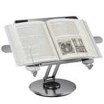 Metal Tablet Stand for Desk Adjustable Tablet Holder 360 Degreee Rotatable Laptop Mount for Office Room Reading Stand