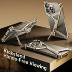 Aluminum Alloy Metal Frameless Phone Case for iPhone with Stand