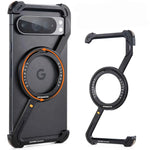 Metal Phone Case Cover For Pixel 9 9 Pro 9 Pro XL Shockproof Protective Cover Magnetic Ring