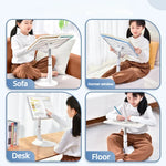Laptop Stand for Bed Reading Desk for Sofa Floor Tablet Pad Computer Support Holder Angle Height Adjustable Small Table - NeoFrame