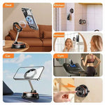 Foldable Magnetic Desktop Suction Cup Phone Holder Stand Angle Adjustable Base Rotatable Car Dashboard Phone Stand