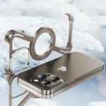 Metal MagSafe Case for iPhone — Bezel-less Magnetic Bumper with 360° Ring Holder