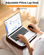 Foldable Pillow Laptop Stand with Storage Space Hidden Stand for 15