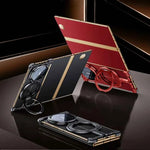 Metal Frameless for Huawei Mate XT Phone Case with 360° Rotatable Magnetic Protective Cover Aluminum Alloy Thin Stand