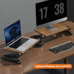 Portable Solid Wood Macbook Stand Laptop Booster Holder for Desk Vertical Height Adjustable Notebook Projector Bracket - NeoFrame